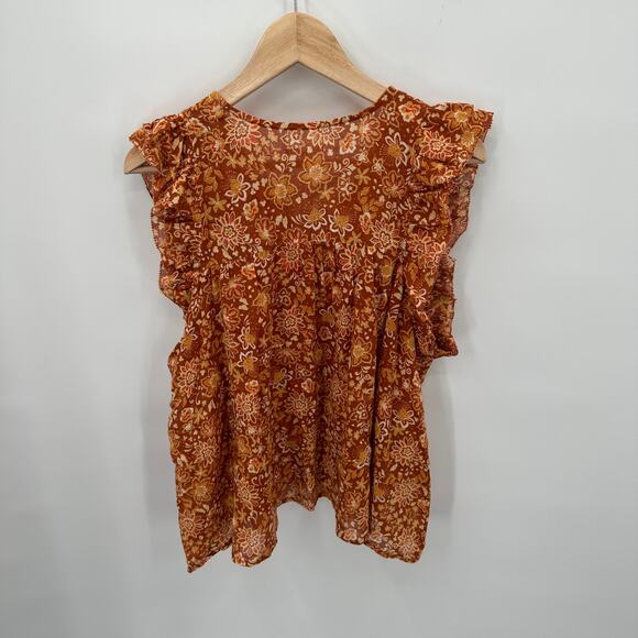 SUNDRY NWT Evereve Sienna Flutter Sleeve Blouse // 2 M - Picture 10 of 13